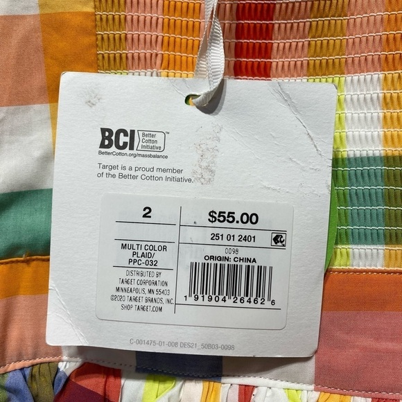 NWT Christopher John Rodgers For Target Multi Colored Plaid Midi Dress - Picture 8 of 9